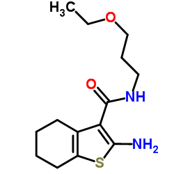 2-Amino-N-(3-ethoxypropyl)-4,5,6,7-tetrahydro-1-benzothiophene-3-carboxamide Structure