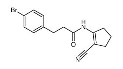 3-(4-bromophenyl)-N-(2-cyanocyclopenten-1-yl)propanamide结构式