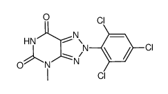 4-methyl-2-(2,4,6-trichloro-phenyl)-2,4-dihydro-[1,2,3]triazolo[4,5-d]pyrimidine-5,7-dione结构式