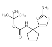 tert-butyl (1-(2-aminothiazol-4-yl)cyclopentyl)carbamate structure