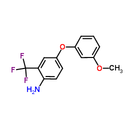 4-(3-Methoxyphenoxy)-2-(trifluoromethyl)aniline结构式