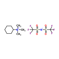 环己基三甲铵双(三氟甲磺酰)亚胺结构式