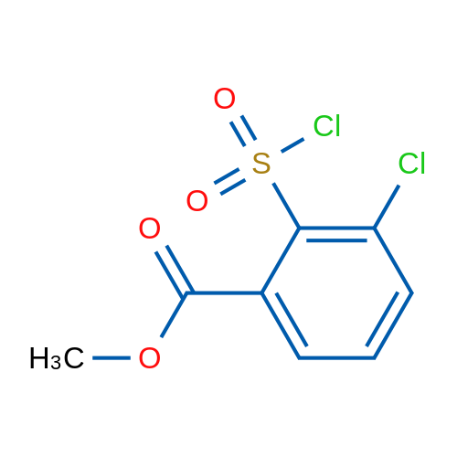 Methyl 3-chloro-2-(chlorosulfonyl)benzoate structure