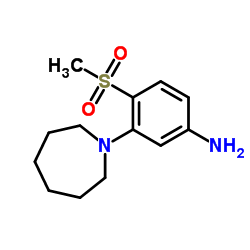 3-(1-Azepanyl)-4-(methylsulfonyl)aniline结构式