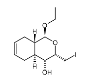 (1S,3R,4R,4aS,8aS)-1-Ethoxy-3,4,4a,5,8,8a-hexahydro-3-iodmethyl-1H-2-benzopyran-4-ol结构式