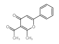 4H-Pyran-4-one,3-acetyl-2-methyl-6-phenyl-结构式