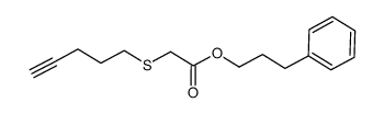 3-phenylpropyl 2-(pent-4-ynylthio)acetate Structure