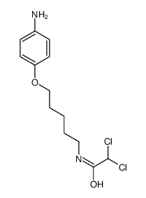 N-(5-(p-Aminophenoxy)pentyl)-2,2-dichloroacetamide结构式