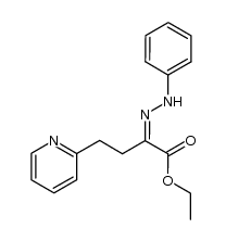 2-phenylhydrazono-4-[2]pyridyl-butyric acid ethyl ester Structure