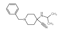 4-Piperidinecarbonitrile,4-[(1-methylethyl)amino]-1-(phenylmethyl)-结构式