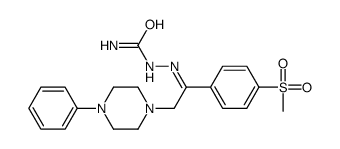 [[1-(4-methylsulfonylphenyl)-2-(4-phenylpiperazin-1-yl)ethylidene]amino]urea结构式