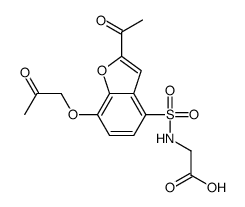 2-[[2-acetyl-7-(2-oxopropoxy)-1-benzofuran-4-yl]sulfonylamino]acetic acid Structure