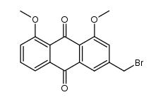 3-(bromomethyl)-1,8-dimethoxy-9,10-anthracenedione结构式