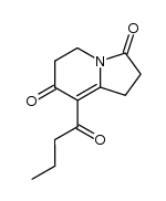 1,2,5,6-Tetrahydro-8-(1-oxobutyl)-3,7-indolizindion结构式