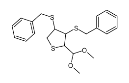 3,4-bis(benzylsulfanyl)-2-(dimethoxymethyl)thiolane Structure