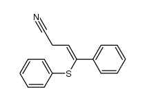 4-phenyl-4-(phenylthio)but-3-enenitrile Structure