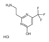 2-(2-aminoethyl)-6-(trifluoromethyl)-1H-pyrimidin-4-one,hydrochloride Structure