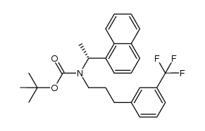 (R)-tert-butyl 1-(naphthalen-1-yl)ethyl(3-(3-(trifluoromethyl)phenyl)propyl)carbamate结构式