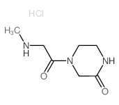 4-[2-(Methylamino)acetyl]-2-piperazinone hydrochloride Structure