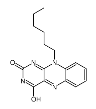 10-hexylbenzo[g]pteridine-2,4-dione结构式