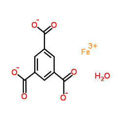 Iron(III) 1,3,5-benzenetricarboxylate hydrate Structure