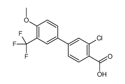 2-chloro-4-[4-methoxy-3-(trifluoromethyl)phenyl]benzoic acid结构式