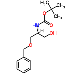 (R)-(+)-3-苄氧基-2-(Boc-氨基)-1-丙醇结构式