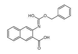 3-(phenylmethoxycarbonylamino)naphthalene-2-carboxylic acid结构式