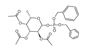 6-Deoxy-beta-L-galactopyranose 2,3,4-triacetate 1-[bis(phenylmethyl) phosphate]结构式