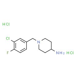 1-(3-Chloro-4-fluorobenzyl)piperidin-4-amine dihydrochloride structure