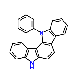 12-Phenyl-5,12-dihydroindolo[3,2-a]carbazole结构式