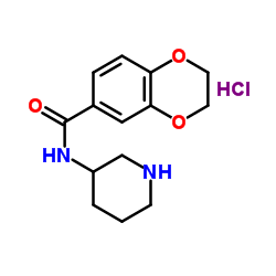 2,3-Dihydro-benzo[1,4]dioxine-6-carboxylic acid piperidin-3-ylamide hydrochloride结构式