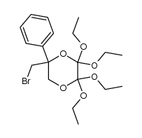 5-(bromomethyl)-2,2,3,3-tetraethoxy-5-phenyl-1,4-dioxane结构式