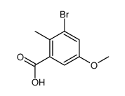 3-溴-5-甲氧基-2-甲基苯甲酸结构式