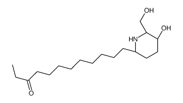 12-[(2R,5S,6R)-5-hydroxy-6-(hydroxymethyl)piperidin-2-yl]dodecan-3-one Structure