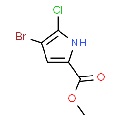 Methyl 4-Bromo-5-chloro-1H-pyrrole-2-carboxylate structure