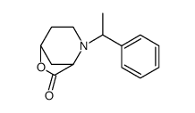 (1R,5S)-4-[(1S)-1-phenylethyl]-7-oxa-4-azabicyclo[3.2.1]octan-6-one结构式