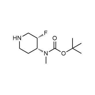 tert-Butyl ((3S,4R)-3-fluoropiperidin-4-yl)(methyl)carbamate structure