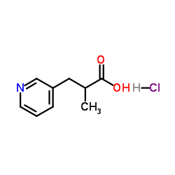 2-Methyl-3-(3-pyridinyl)propanoic acid hydrochloride (1:1) structure