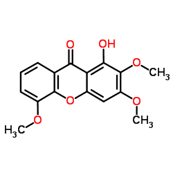 1-Hydroxy-2,3,5-trimethoxyxanthone Structure