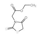 ethyl 2-(4-oxo-2-sulfanylidene-1,3-thiazolidin-3-yl)acetate Structure