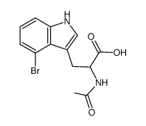 N-acetyl-4-bromo-DL-tryptophan Structure