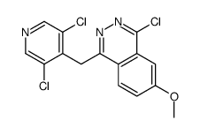 4-chloro-1-[(3,5-dichloropyridin-4-yl)methyl]-6-methoxyphthalazine Structure