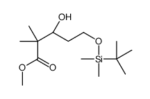 (+)-METHYL (3S)-5-[(TERT-BUTYLDIMETHYLSILYL)OXY]-3-HYDROXY-2,2-DIMETHYLPENTANOATE Structure