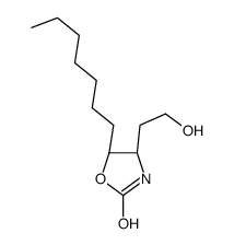 (4S,5R)-5-heptyl-4-(2-hydroxyethyl)-1,3-oxazolidin-2-one结构式