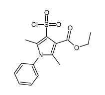 ETHYL 4-(CHLOROSULFONYL)-2,5-DIMETHYL-1-PHENYL-1H-PYRROLE-3-CARBOXYLATE结构式