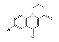 6-Bromo-4-oxo-4H-1-benzopyran-2-carboxylic acid ethyl ester结构式