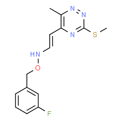 5-(2-([(3-FLUOROBENZYL)OXY]AMINO)VINYL)-6-METHYL-3-(METHYLSULFANYL)-1,2,4-TRIAZINE Structure