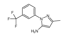 5-甲基-2-(3-三氟甲基-苯基)-2H-吡唑-3-胺结构式