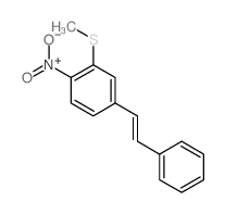 Benzene,2-(methylthio)-1-nitro-4-(2-phenylethenyl)-结构式